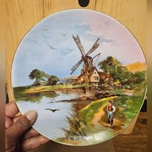 Vintage Antique H. Wehinger & Co. Handpainted Porcelain Wall Plate